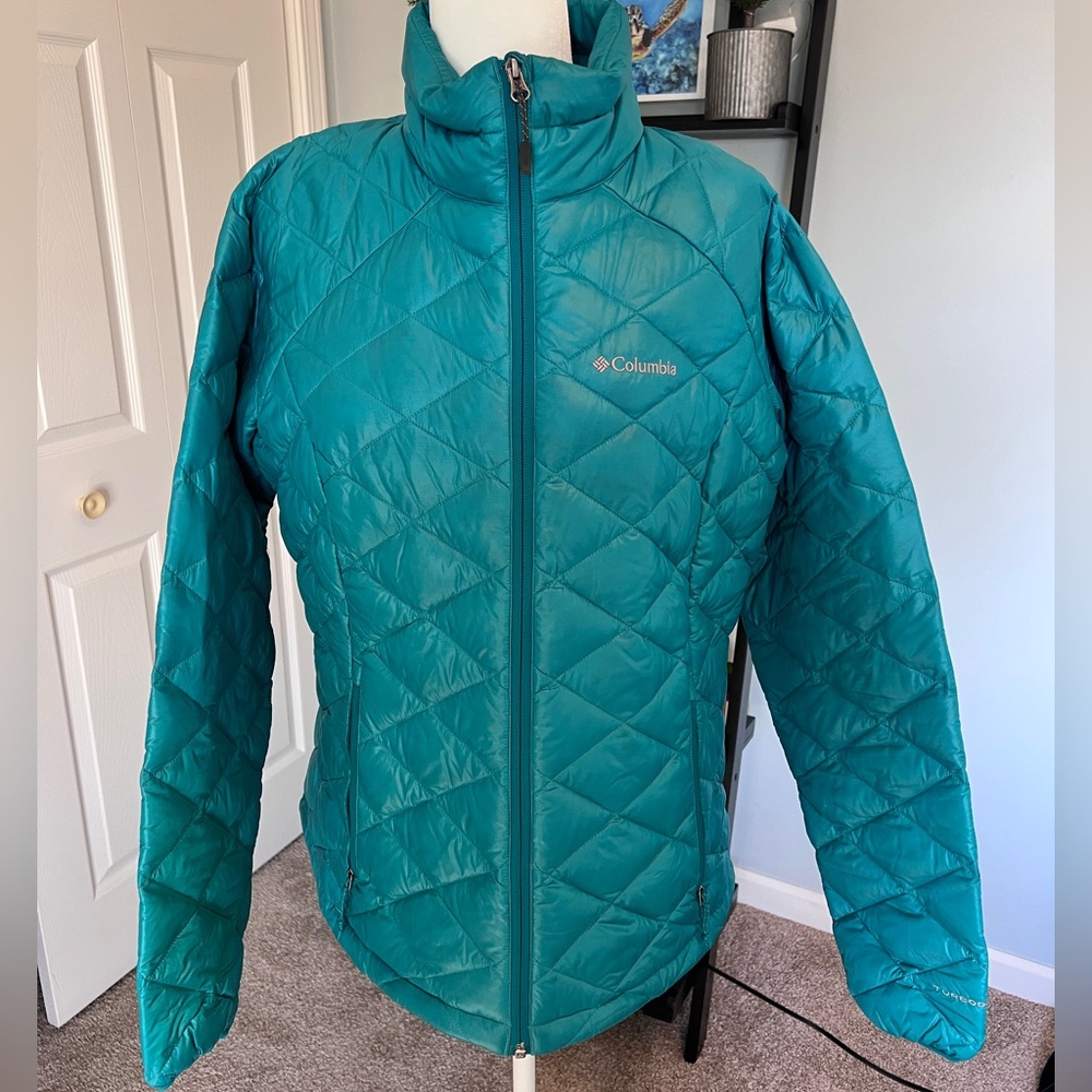 Women’s Teal Columbia Omniheat Quilted Jacket size Large